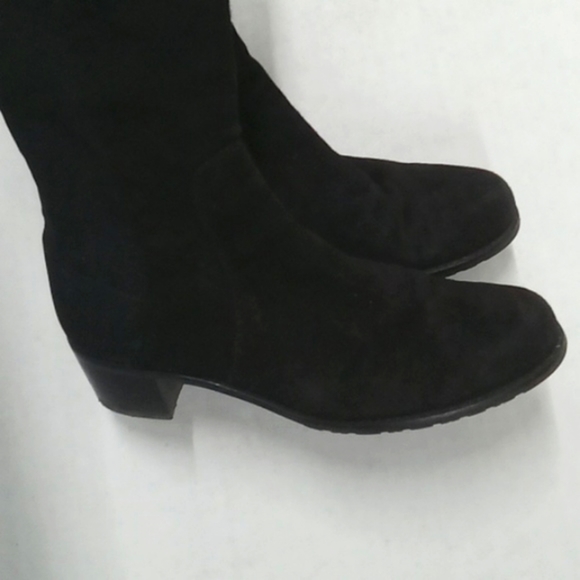Stuart Weitzman 50/50 Over-The-Knee Suede + Stretch Boot Black Size 7M - Picture 3 of 7